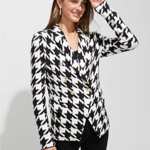 NWT White House-Black Market Houndstooth jacket sz L